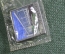 Знак, значок "Омск, Речной вокзал". В запайке. Стекло, ситалл. Зеркальный.