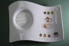 Блюдце фарфоровое габаритное "Villeroy & Boch New Wave". Фарфор. Германия. #U