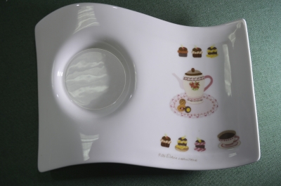 Блюдце фарфоровое габаритное "Villeroy & Boch New Wave". Фарфор. Германия. #U