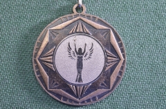 Медаль подвесная спортивная "Ника, богиня победы". Металл.