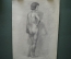 Картина, рисунок, набросок "Натурщица, обнаженная женщина". Бумага, карандаш.