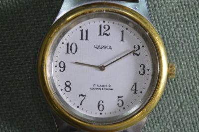Часы наручные "Чайка". Механика, 17 камней. Сделано в России. Рабочие.