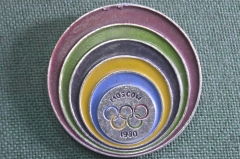 Знак, значок "Олимпиада в Москве, 1980 год". Большой. СССР. #1