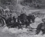 Открытка "Переход вброд реки". Армия. Вермахт, Третий рейх. Вторая Мировая Война. 1940 год.