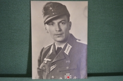 Фотография габаритная "Немецкий офицер". Вторая мировая война, Вермахт.