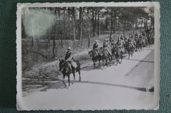 Фотография старинная "Немецкий конный отряд". Вторая мировая война. Вермахт.