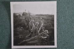 Фотография старинная "Минометный расчет". Вторая мировая война. Вермахт.