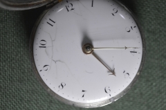 Часы карманные фузейные, с подчасником. Бирмингем, Англия. 1830 -е годы. Шпиндельный ход. Рабочие.