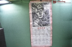 Календарь на ткани салфетка полотенце "Сергей Есенин". СССР. 1979 год.
