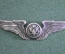 Знак крылья военного пилота штурмана бомбардировщика. Серебро. Авиация. Америка. США. 1940-е годы.