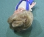 Кукла фигурка копытка в синем комбинезона. Германия. ГДР периода СССР.