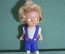 Кукла фигурка копытка в синем комбинезона. Германия. ГДР периода СССР.