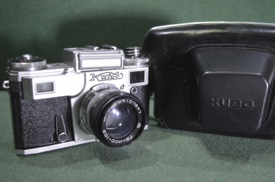 Фотоаппарат "Киев" с объективом Гелиос-103. Кофр. Чехол. СССР. #U