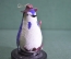 Елочная игрушка ватная "Пингвин с тростью, пингвиненок". Папье-маше, вата, СССР.