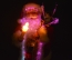 Дед Мороз под елку. Интерактивная игрушка с подсветкой. Коробка. Китай. 1990-е годы.
