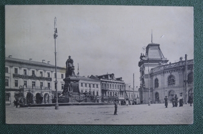 Открытка старинная "Казань. Городская управа, Памятник, Музей". Изд. Опарина. Росс. империя. #O9