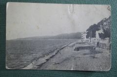 Открытка старинная "Сочи. Пляж в Ривьере". Почтовая карточка. Изд. Кореневич, 1926 год. #O9