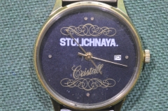 Часы наручные "Водка Столичная". Stolichnaya, Cristall. Механика. С календарем. Рабочие. 