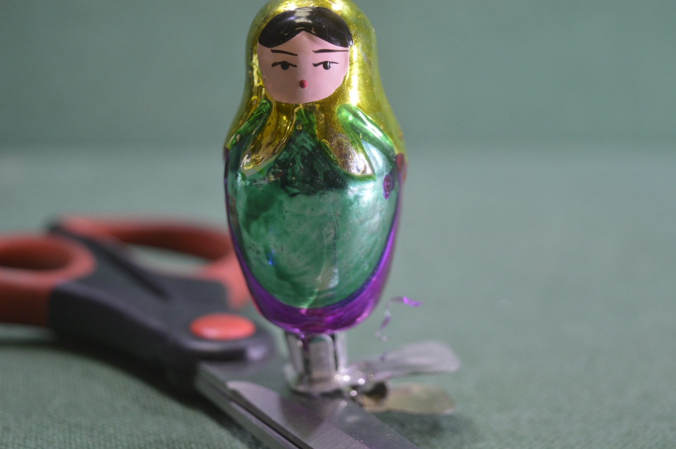 Купить Елочная новогодняя игрушка "Матрешка". Стекло, прищепка. СССР. 5 ...