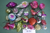 Елочные новогодние игрушки, украшения. 25 штук. Фонари шары фигурки. Ассорти. Стекло. Подборка # 85 Елочные новогодние игрушки, украшения. 25 штук. Фонари шары фигурки. Ассорти. Стекло. Подборка # 85
