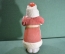 Дед Мороз ватный, красная шуба. Вата, пластиковое основание. Высота 25 см.