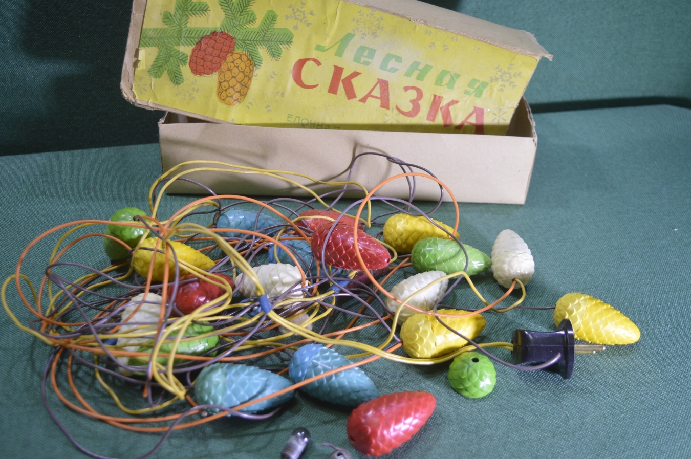 Купить Гирлянда электрогирлянда "Лесная Сказка шишки". В коробке. СССР ...