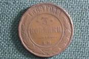 Монета 3 копейки 1869 года. Медь. Царская Россия. Монета 3 копейки 1869 года. Медь. Царская Россия.