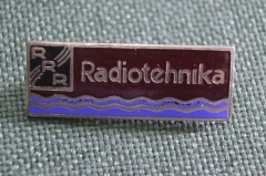 Знак, значок "Радиотехника Рига, Radiotehnika Riga". Рижский радиозавод. Тяжелый, эмали. Латвия.