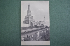 Открытка старинная "Казань. Башня Сюмбеки и Казанский собор". Изд. Опарина. Российская Империя. #F8