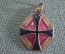Знак старинный "Gott mit Uns". ПМВ. Латунь. Эмаль. Клеймо Ges Gesch. Германия. 1914 год. 