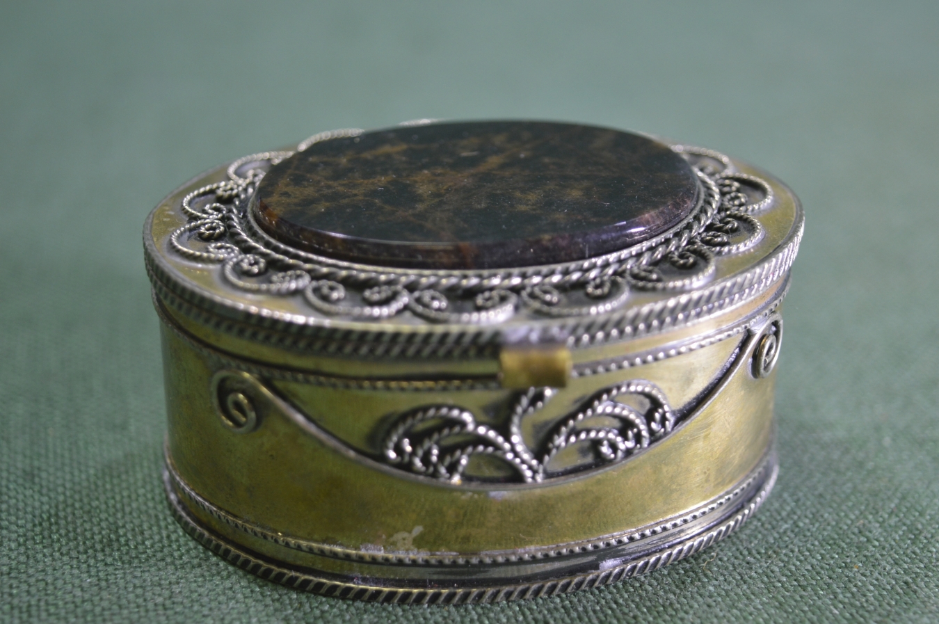 Купить Шкатулка "Модерн". Скань, филигрань. Натуральный камень. СССР. в ...