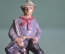 Солдатик индеец ковбой "Охотник на пне". Охота. Композит. Lineol Elastolin. Германия. 1940-е.