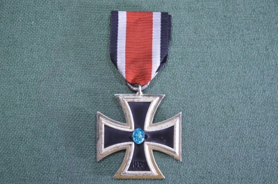 Награда, Железный крест второго класса образца 1939 года, с лентой. ЖК 2 класс, 3 -й Рейх, Германия.