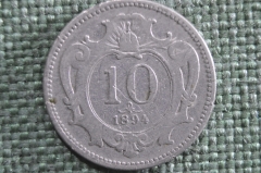Монета 10 геллеров 1894 года, Австрия. #3