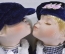 Кукла фарфоровая коллекционная парная "Парочка поцелуй". Фарфор. Новые в коробке. Китай.