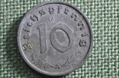 Монета 10 рейхспфеннигов, пфеннигов 1940 года A. Рейх. Германия.