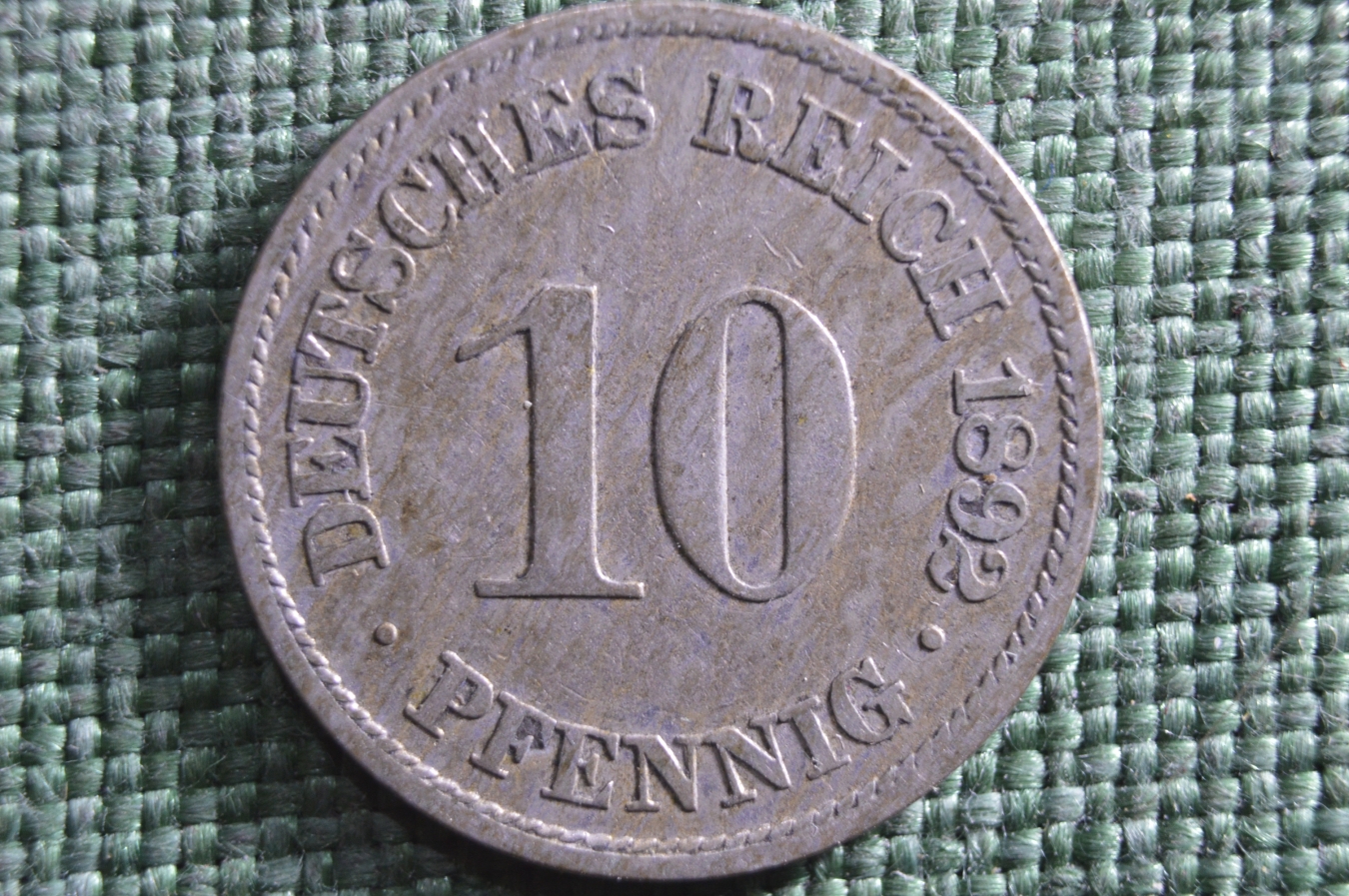 Купить Монета 10 пфеннигов 1892 года, буквы A A. Deutsches Reich ...