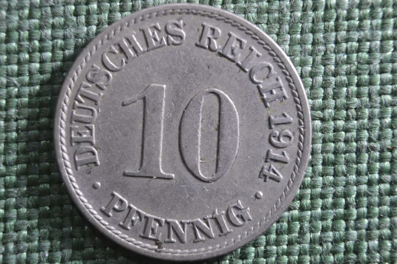 Купить Монета 10 пфеннигов 1914 года, буквы A A. Deutsches Reich ...