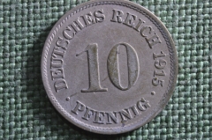 Монета 10 пфеннигов 1915 года, буквы A A. Deutsches Reich, Германская Империя.