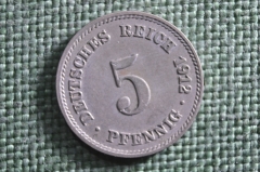 Монета 5 пфеннигов 1912 года, буквы J J. Deutsches Reich, Германская Империя.