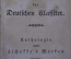 Книга старинная "Немецкий классификатор, антология". 1831, 1832 год. Deurschen classifer