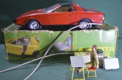 Игрушка машинка "Alfetta Spider Альфа Ромео". Piko. Гонщик. Коробка. ГДР. Германия. #G1
