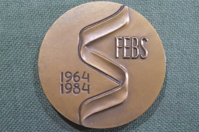 Медаль настольная "FEBS 1964 - 1984 гг.". 16 -я встреча Европейского общества Биохимиков. Биохимия.