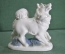 Статуэтка фарфоровая "Собака Лайка". Фарфор. Старая Гжель. Турыгино. СССР. #U