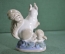 Статуэтка фарфоровая "Белка белочка с грибами". Фарфор. Старая Гжель. Турыгино. СССР. #U