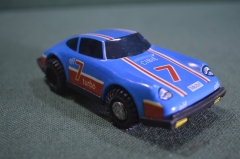 Игрушка машинка "Автомобиль Порше Porsche". Синий. ГДР. Германия. 1970е.