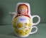 Чайник заварочный чашка эгоист "Матрешка Олимпиада 2014 Сочи". Фарфор. Россия. #U