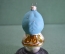 Игрушка елочная новогодняя "Лиса лисица в косынке". Стекло. Роспись. МПО "Иней". СССР.