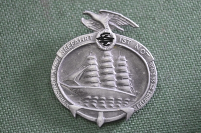 Знак значок "День Морского Флота. Кригсмарине 1935". Клеймо. 3-й Рейх. Германия.