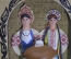 Панно "Хлеб и соль Украина и Россия". Дерево, текстиль роспись. Бирка. СССР.